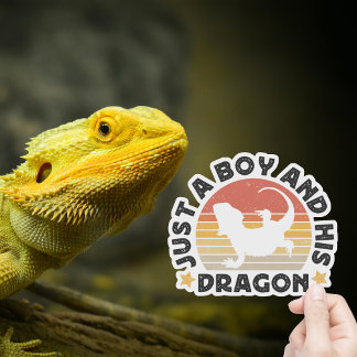 Sticker Juste Un Garçon Et Sa Citation D'Amant Du Reptile 