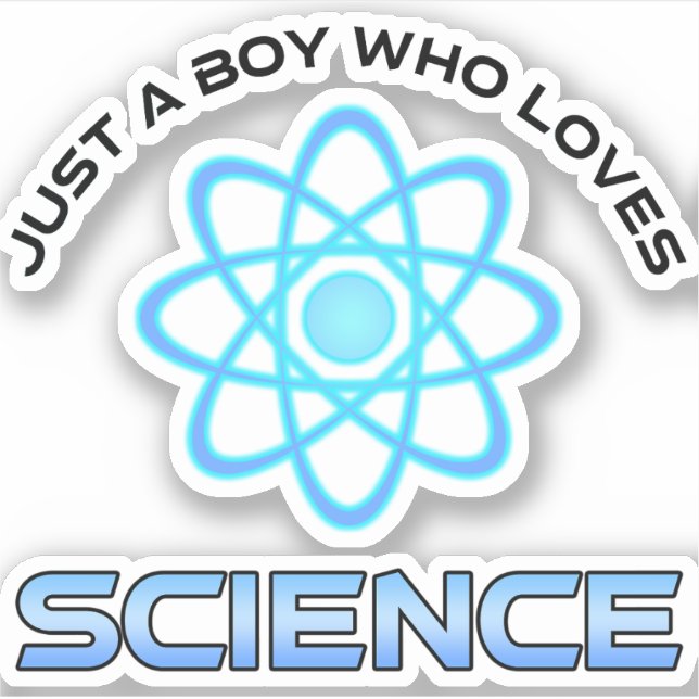 Sticker Juste un garçon qui aime la science (Devant)