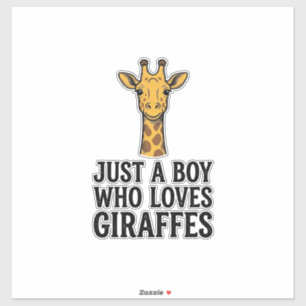 Sticker Juste un garçon qui aime les girafes T-shirt giraf