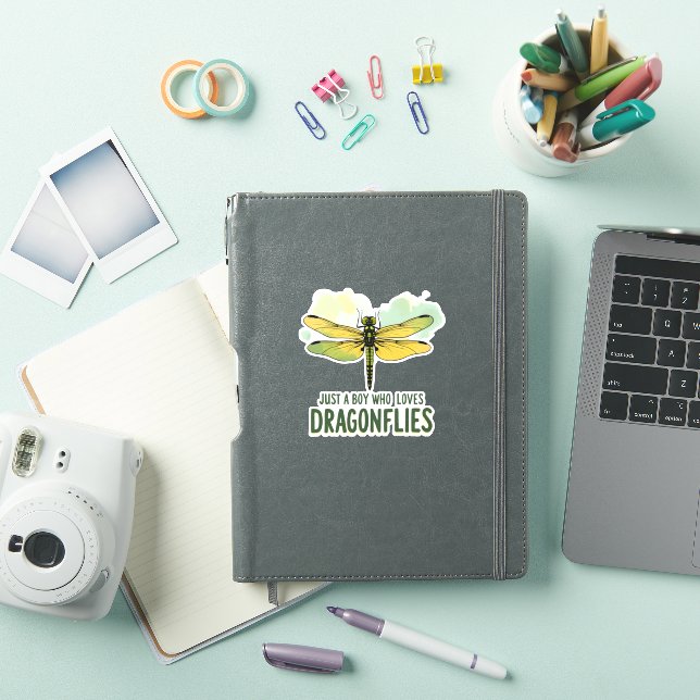 Sticker Juste un garçon qui aime les libellules. Libellule (Couverture iPad)