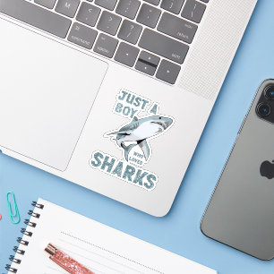 Sticker Juste un garçon qui aime Sharks Shark Lover