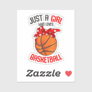Sticker Juste une fille qui aime Basketball Girl