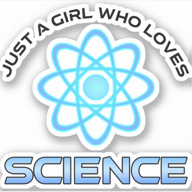 Sticker Juste Une Fille Qui Aime La Science (Devant)