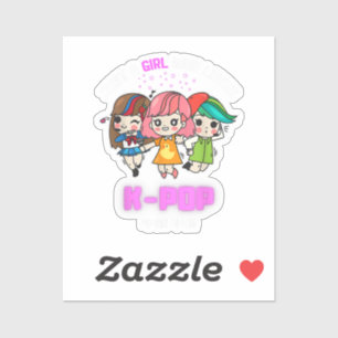 Sticker Juste Une Fille Qui Aime Le Cadeau K-Pop Pour Les