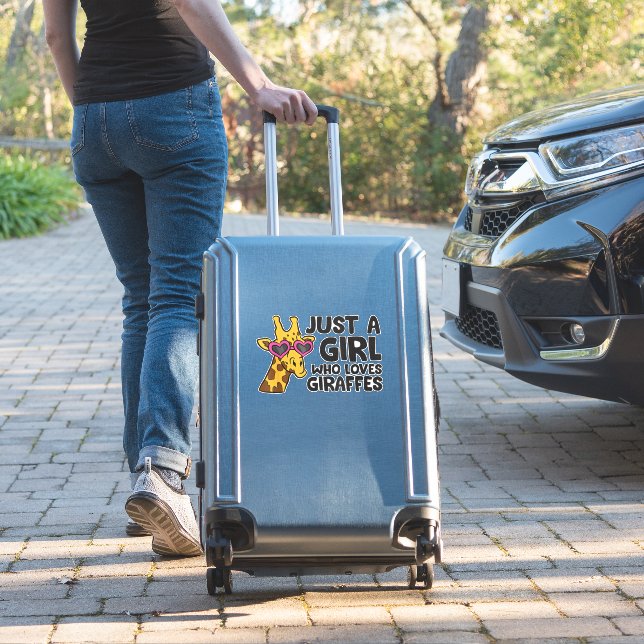Sticker Juste une fille qui aime les girafes _3 (Valise Insitu)