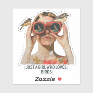 Sticker Juste une fille qui aime les oiseaux - Observation