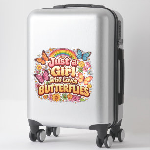 Sticker Juste une Fille qui Aime les Papillons – Joli Flor