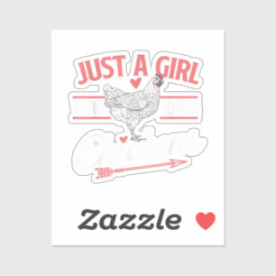 Sticker Juste Une Fille Qui Aime Les Poulets - Pou Louveur