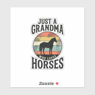 Sticker Juste une grand-mère qui aime les chevaux design v