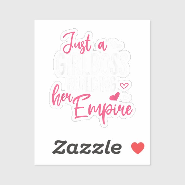 Sticker Juste une patronne qui construit son empire femmes (Feuille)