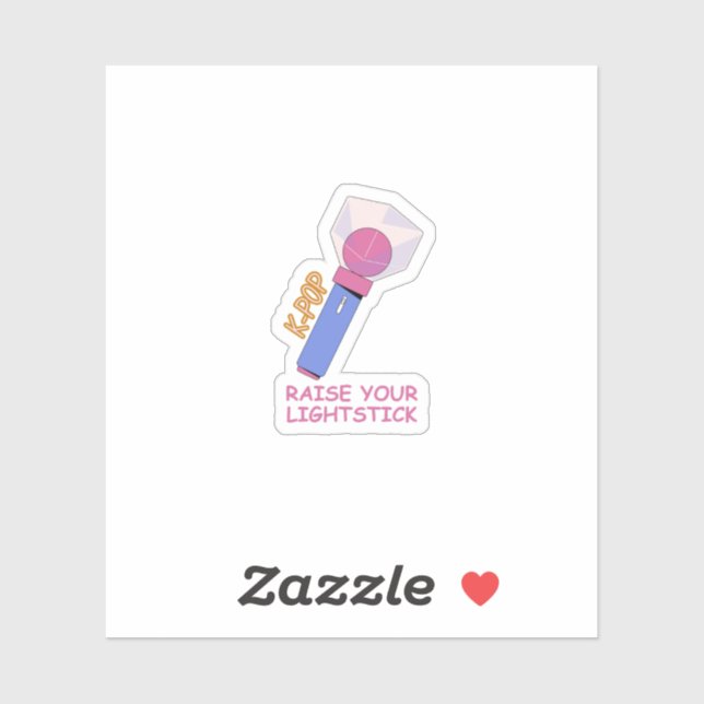 Sticker K-POP Levez votre lightstick (Feuille)
