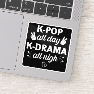 Sticker K-Pop Toute La Journée K-Drama Toute La Nuit, Amou