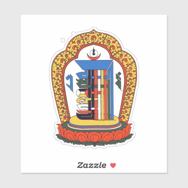Sticker Kalachakra Mantra Mandala Bouddhiste (Feuille)