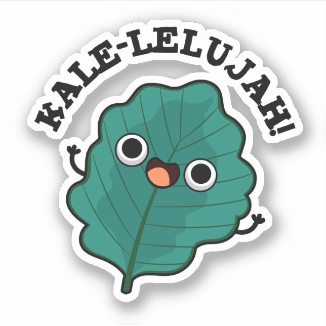 Sticker Kale-lelujah Funny Veggie Kale Pun (Devant)