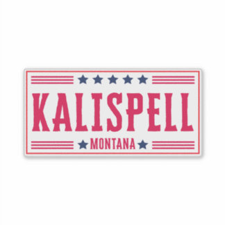 Sticker KALISPELL MONTANA Étoiles & rayures