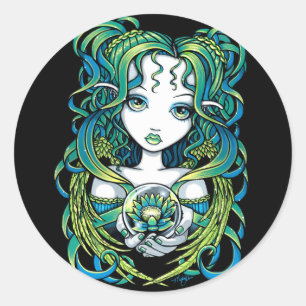 Sticker "Kallan" Green Lotus Water Angel