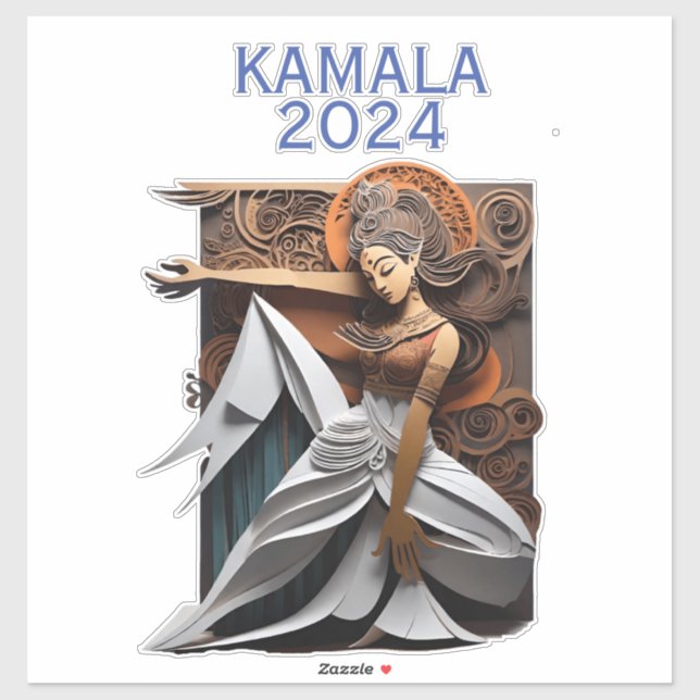 Sticker Kamala 2024 pour le président Thunder_Cove (Feuille)