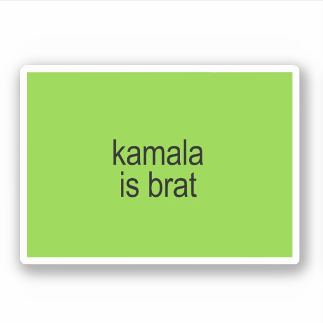 Sticker Kamala est Brat (Devant)