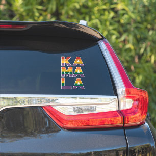Sticker Kamala Harris 2024 Drapeau Arc-en-ciel Fierté Gay 