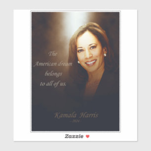 Sticker Kamala Harris. American Dream appartient à nous to