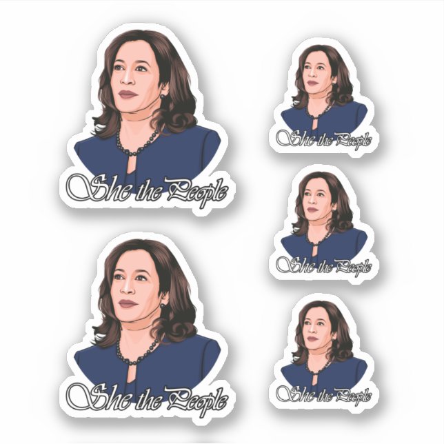 Sticker KAMALA HARRIS - Elle Le Peuple (Devant)