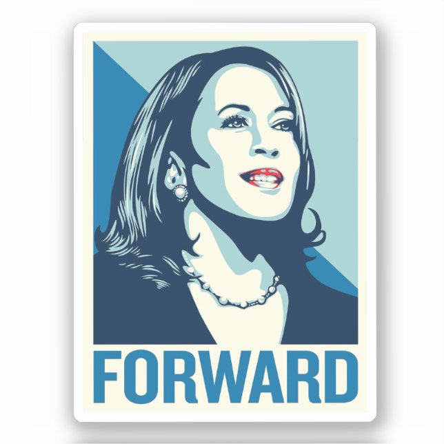 STICKER KAMALA HARRIS EN AVANT (Recto)