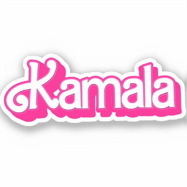 Sticker Kamala Harris en rose (Recto)