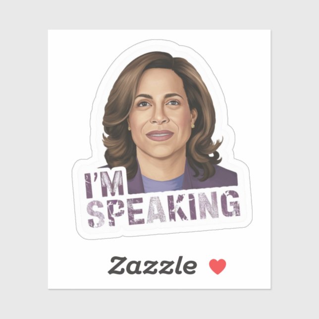Sticker Kamala Harris Je Parle De Citation De Débat Espéra (Feuille)