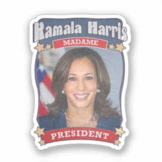 Sticker Kamala Harris Madame President Card