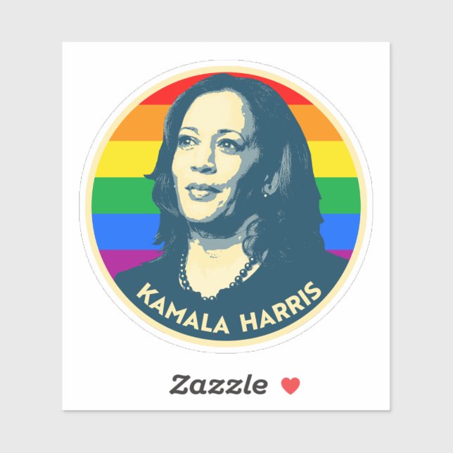 STICKER KAMALA HARRIS PRIDE BADGE (Feuille)