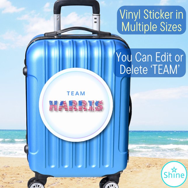 Sticker Kamala Harris TEAM HARRIS Drapeau américain Alphab (Créateur téléchargé)
