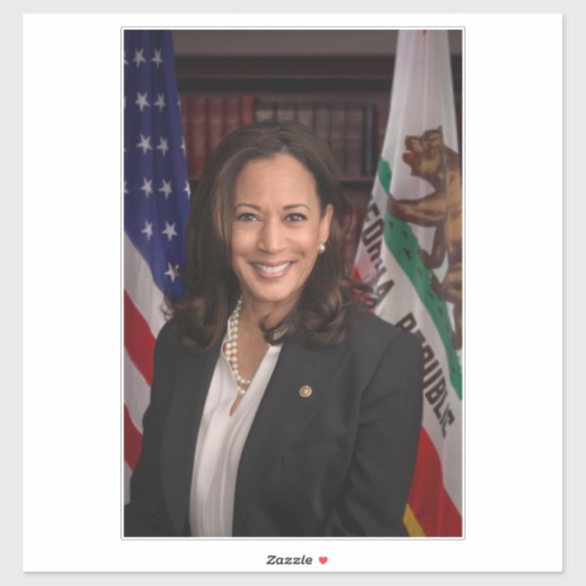 Sticker Kamala Harris Vice-président américain, Biden 2024 (Feuille)