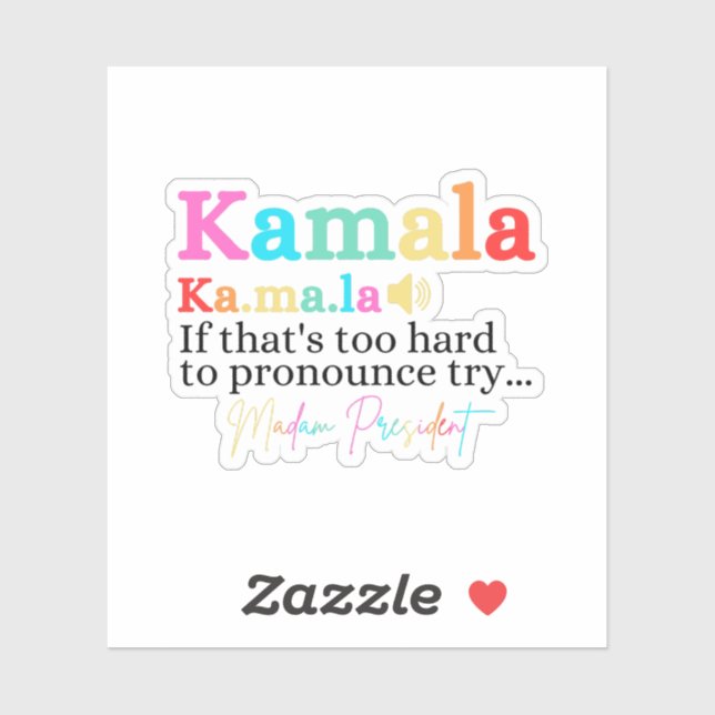 Sticker Kamala Si c'est trop difficile de faire des reproc (Feuille)