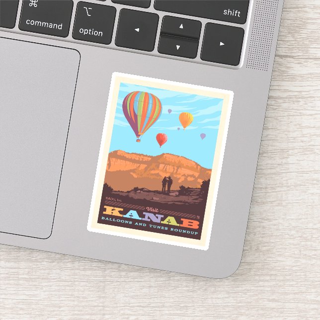 Sticker Kanab, Utah | Ballons Et Roundup De Tunes (Détail)