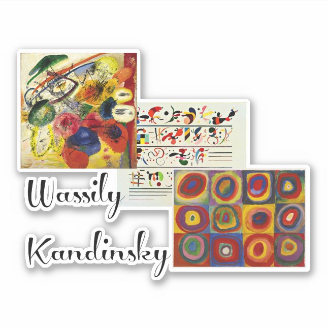 Sticker Kandinsky - Collage de son oeuvre (Devant)
