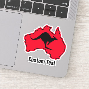 Sticker Kangaroo sur l'Australie