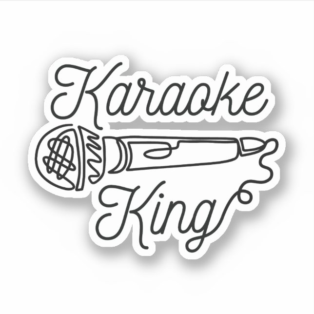 STICKER KARAOKE KING (Devant)