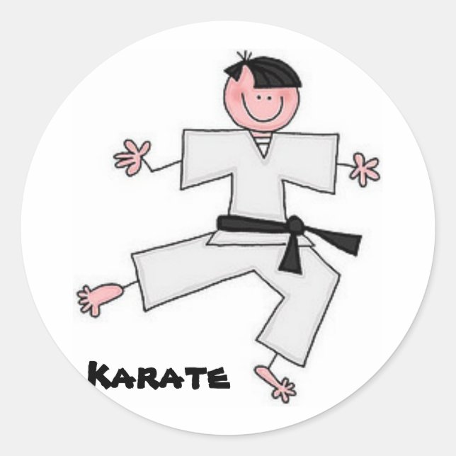 Sticker Karate Cartoon (Devant)