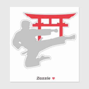 Sticker Karate Kick Torii Gate