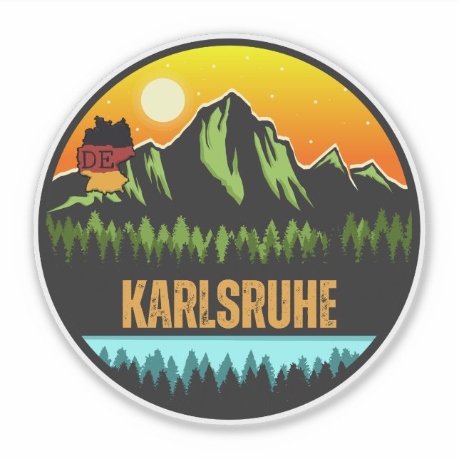 Sticker Karlsruhe, Bade-Wurtemberg Allemagne (Devant)