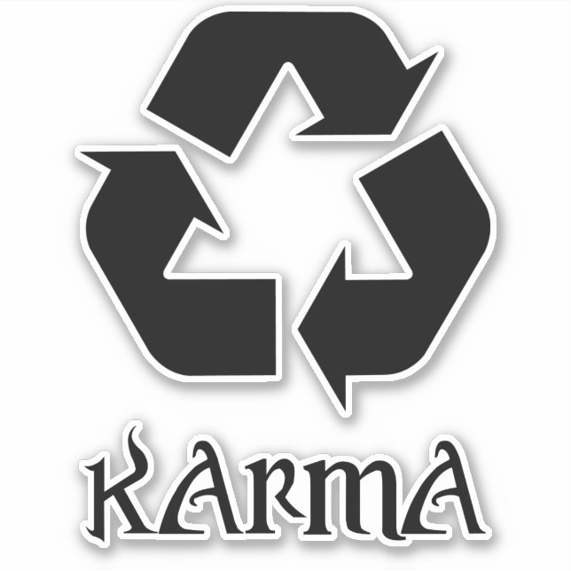 Sticker Karma Ce Qui Se Passe Arrive Autour (Devant)