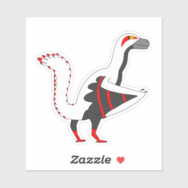 Sticker Karura the Archeopteryx Prehistoric Bird Dino  (Feuille)