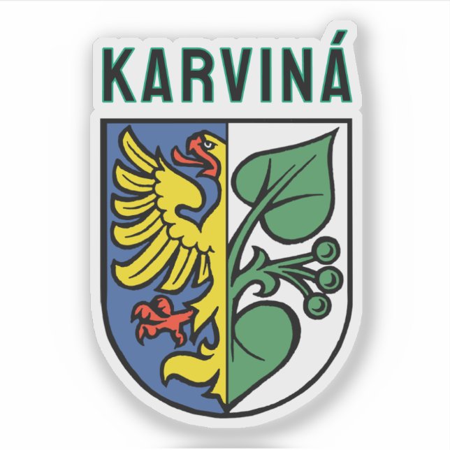 Sticker Karviná coat of arms, Czech Republic (Devant)