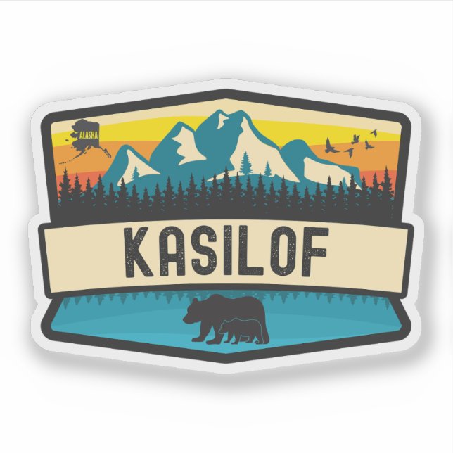Sticker Kasilof, Alaska (Devant)