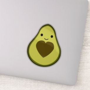 Sticker Kawaii Avocado avec un coeur