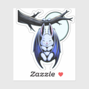 Sticker Kawaii Bat Bunny Éffrayant