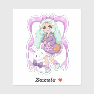 Sticker Kawaii Bunny Girl