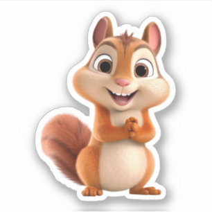 Sticker Kawaii Chibi Cute Cartoon Chipmunk