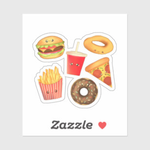 Sticker Kawaii Cute Junk Food