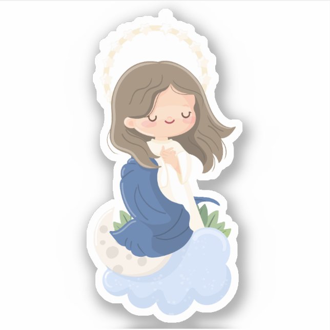 Sticker Kawaii Immaculé Conception (Devant)